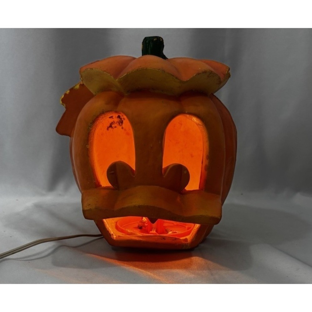 LTrendmasters 1996 Disney Light Up Halloween Head Donald Duck Hard Foam Mickey
